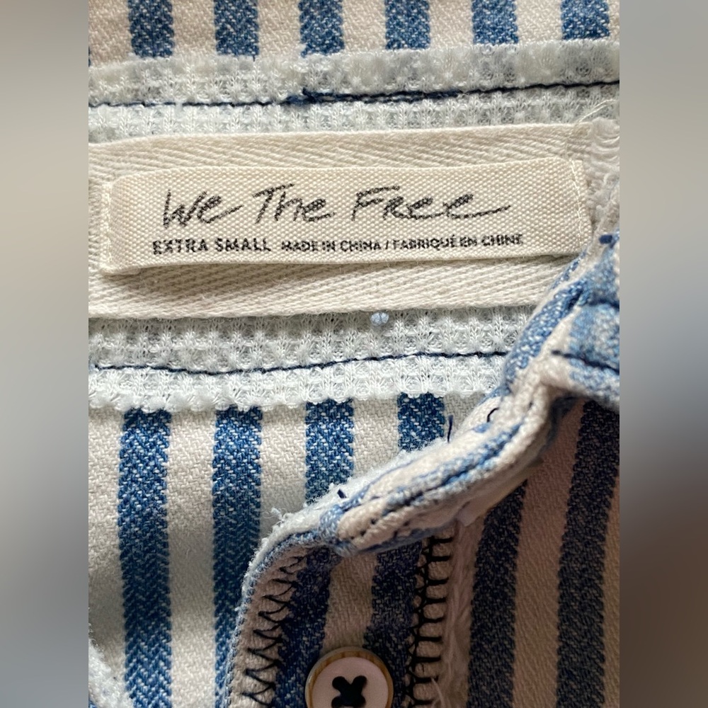 We The Free  Railroad Striped Shirt XS - Picture 12 of 12